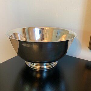 Vintage Paul Revere Silver Plate Decorative 10" Pedestal/Footed Bowl with Patina